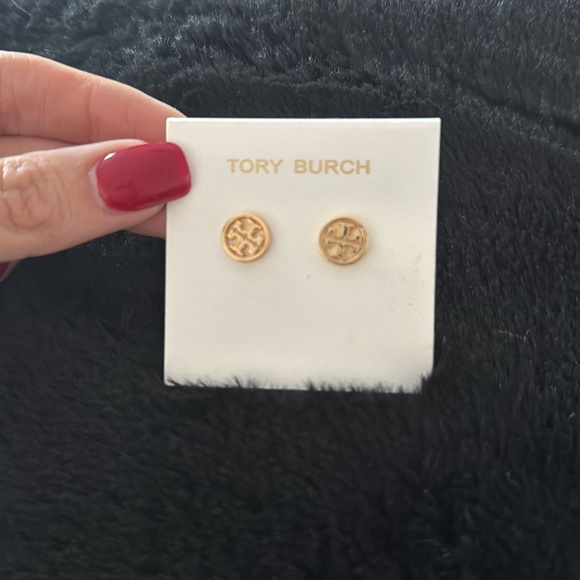 TORY BURCH MILLER STUD EARRING, BRAND NEW, Tory Gold, $78